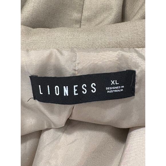 Lioness West Village Blazer Women's XL Tan Office Siren Career Preppy Academia - Picture 9 of 11